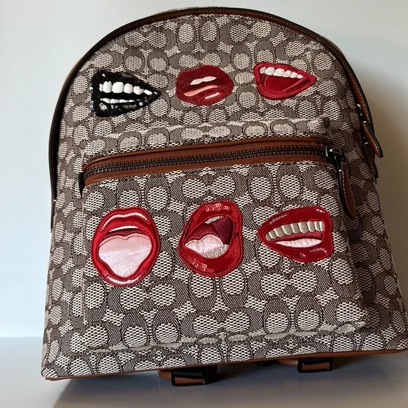 NWT Coach X Tom Wesselmann Charter Backpack Signature Textile Jacquard Purse Bag - Picture 5 of 12